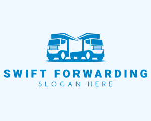 Delivery Truck Transportation logo design