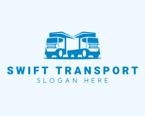 Transport - Delivery Truck Transportation logo design