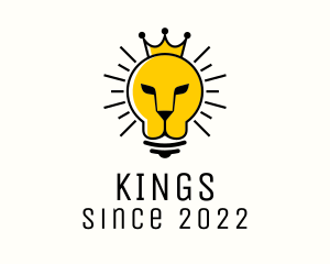 Royal Lion Light Bulb  logo design