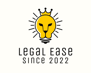 Lioness - Royal Lion Light Bulb logo design