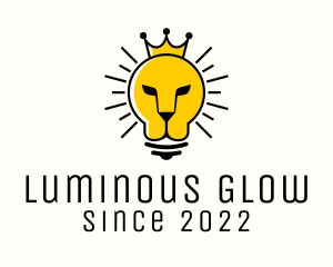 Illuminated - Royal Lion Light Bulb logo design