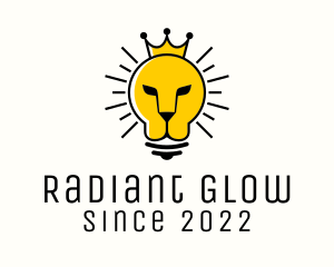 Royal Lion Light Bulb  logo design