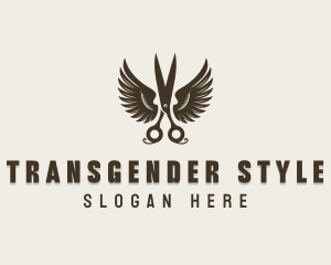 Scissors Hair Styling Barber logo design