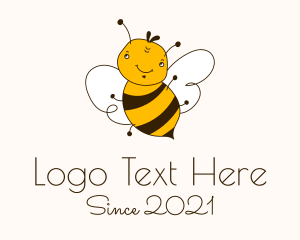 Bee - Smiling Bee Child logo design