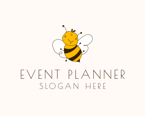 Insect - Smiling Bee Insect logo design