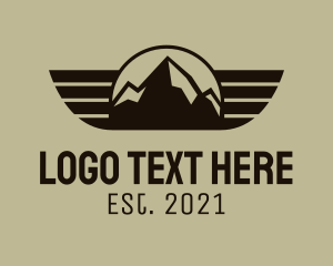 Veteran - Mountain Wings Adventure logo design