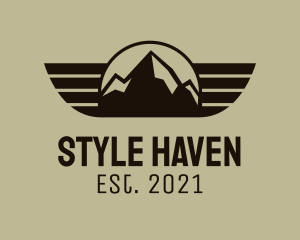 Veteran - Mountain Wings Adventure logo design