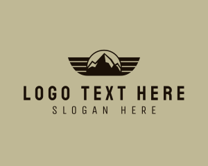 Outdoor - Mountain Wings Adventure logo design