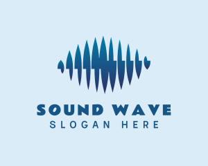 Audio - Frequency Wave Audio Technology logo design