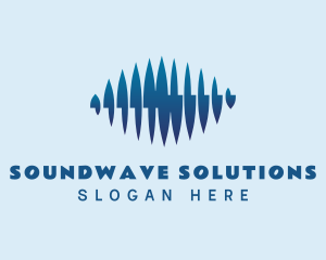 Audio - Frequency Wave Audio Technology logo design