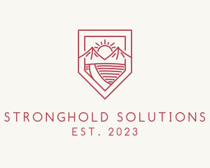 Monoline Outdoor Resort logo design