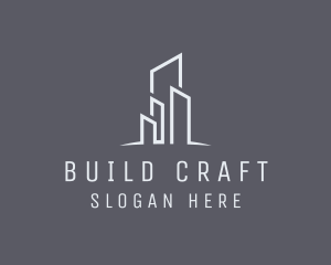 Real Estate Skyline Buildings logo design