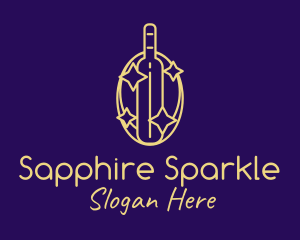 Sparkling Liquor Bottle logo design