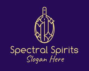 Sparkling Liquor Bottle logo design