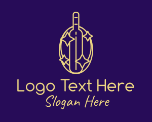 Sparkling Liquor Bottle Logo