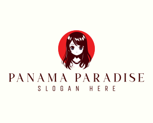 Little Cute Girl Anime Logo