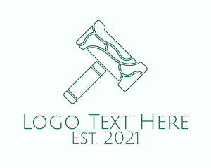 Green - Green Hammer Outline logo design