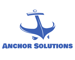 Anchor Manta Stingray logo design