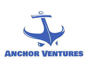 Anchor - Anchor Manta Stingray logo design