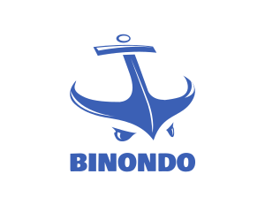 Anchor Manta Ray logo design
