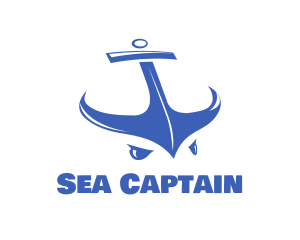 Anchor Manta Stingray logo design
