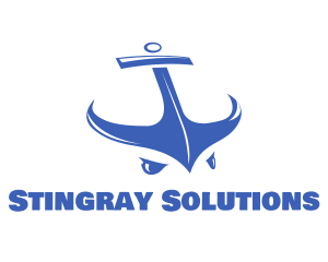 Stingray - Anchor Manta Stingray logo design