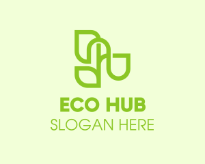 Organic Eco Plant logo design