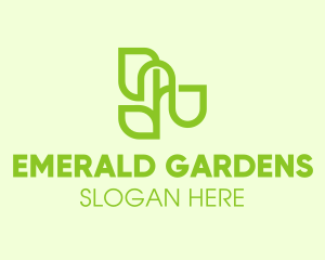 Organic Eco Plant logo design