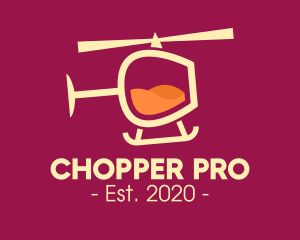 Chopper - Wine Glass Helicopter logo design