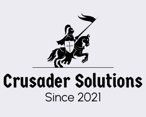Crusader - Medieval Knight Crusader logo design