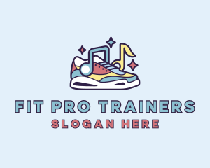 Trainers - Sneakers Music Footwear logo design