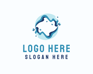 Abstract Water Wave logo design