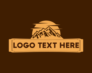 Travel - Mountain Landscape Camp logo design