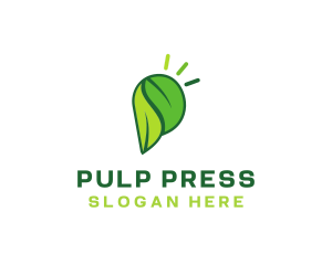 Green Leaves Letter P logo design