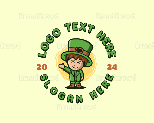 Irish Leprechaun Folklore Logo