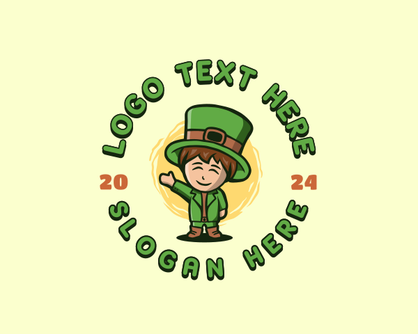 Folklore - Irish Leprechaun Folklore logo design