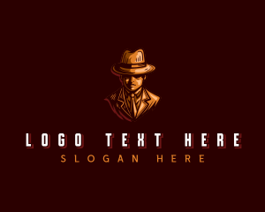 Trench Coat - Mysterious Detective Investigator logo design