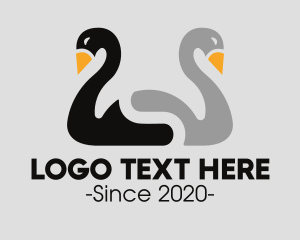 Duck Duo Letter S Logo
