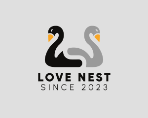 Couple - Swan Couple Birds logo design