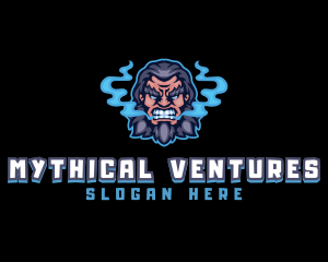 Myth - Caveman Smoke Vape Gaming logo design