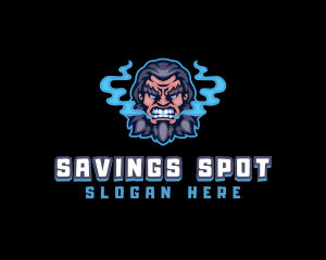 Caveman Smoke Vape Gaming logo design