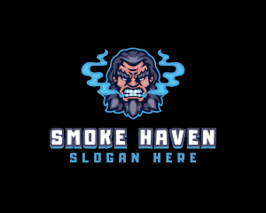 Caveman Smoke Vape Gaming logo design