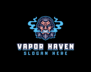 Vape - Caveman Smoke Vape Gaming logo design