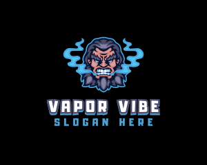 Caveman Smoke Vape Gaming logo design