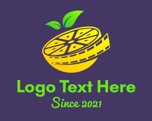 Cinema - Lemon Film Reel logo design