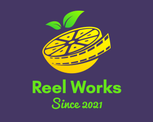 Reel - Lemon Film Reel logo design