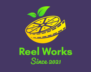 Lemon Film Reel  logo design