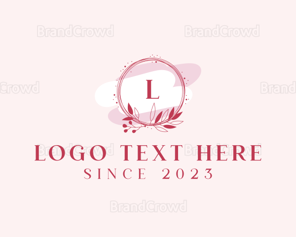 Floral Beauty Salon Cosmetics Logo