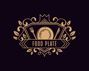 Plate - Luxury Fine Dining Restaurant logo design