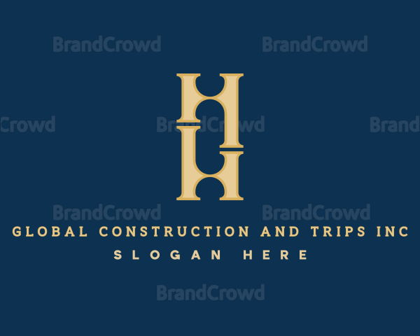 Construction Firm Office Letter H Logo